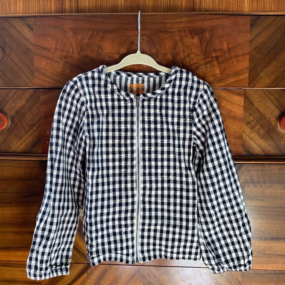 Mod checkerboard zip up shirt of light jacket